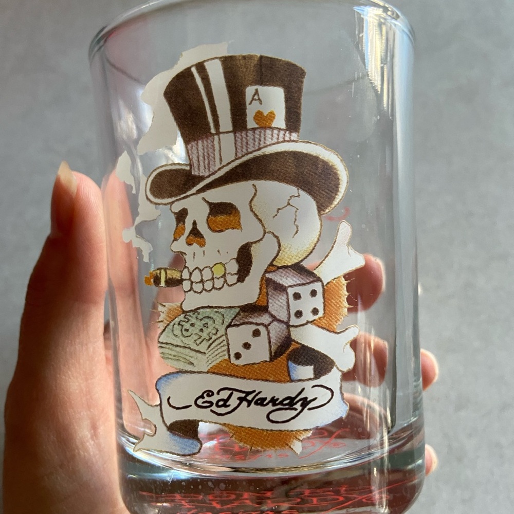 Ed Hardy Collectors Glass
